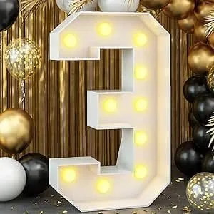 Marquee LED Numbers set up at a Nairobi event by Sherehe Events - photo 2